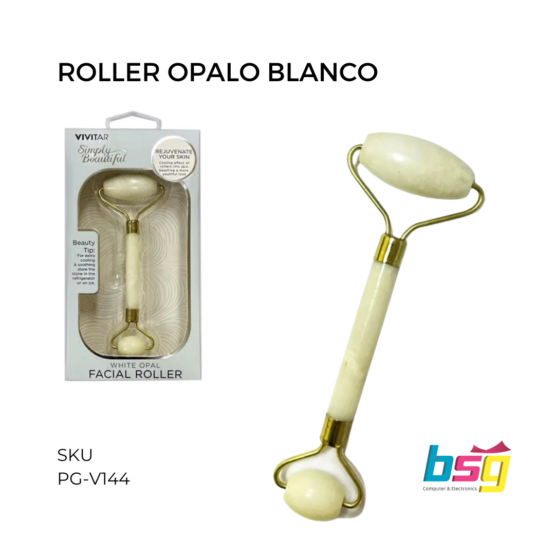 ROLLER FACIAL DE OPALO BLANCO